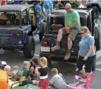  ?? Jessie Wardarski/Post-Gazette ?? Jamie Runco of Rural Valley sits on the back of his Jeep next to his wife Michelle Runco at last year’s Bantam Jeep Festival.