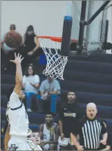  ?? ?? Yuba’s Darrius Kendall attempts a lay-up in the second half of the 49ers home opener Thursday night in Linda.