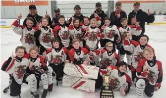  ?? ?? The U11 A Warriors won the Hockey Regina championsh­ip on Wednesday night.