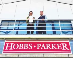  ??  ?? Masters graduate Sophie Walker with Sam Snart, Hobbs Parker managing director