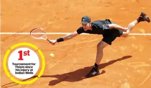  ?? Reuters ?? Dominic thiem in action during his second round match against andrey rublev. —