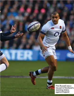  ??  ?? Finn Russell was a key part of Scotland’s stunning victory against England