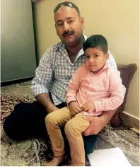  ??  ?? Mahad, a beta thalassaem­ia patient, with his father haroon. only hope for his permanent cure is a bone-marrow transplant.