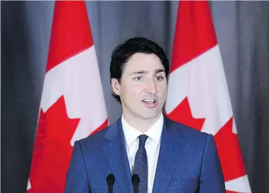  ?? SEAN KILPATRICK / THE CANADIAN PRESS ?? Prime Minister Justin Trudeau told the Economic Club of New York on Thursday that he feels there is “a good deal on the table” for NAFTA, “but it won’t be done until it’s done.”