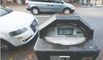  ?? JASON PAYNE ?? On any day, more than 500 of Vancouver’s 11,500 parking meters are out of order, mostly because of vandalism. Under a city bylaw, drivers will get a ticket if they park in a space with a broken meter.