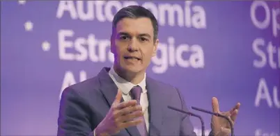  ?? ?? El presidente del Gobierno, Pedro Sánchez.