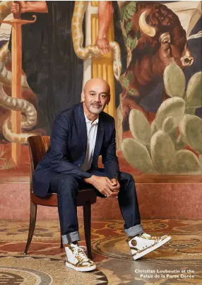  ??  ?? Christian Louboutin at the Palais de la Porte Dorée