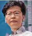  ??  ?? Hong Kong chief executive Carrie Lam.