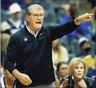  ?? Noah K. Murray / Associated Press ?? UConn coach Geno Auriemma in action against UCLA during the second half on Dec. 11.