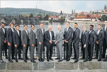  ?? FOTO: GETTY ?? Cilic, Zverev, Thiem, Federer, Nadal, Berdych, Borg, McEnroe, Querrey,K yrgios, Shapovalov, Tiafoe, Sock e Isner. En Praga