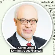  ??  ?? Carlos Leitao Ex-ministre des Finances