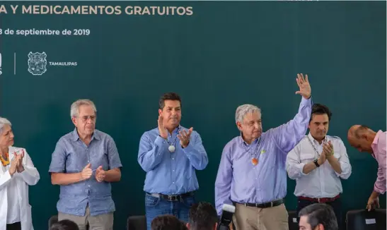  ?? ESPECIAL ?? El mandatario federal visitó los hospitales del IMSS Bienestar en San Carlos y Soto la Marina.