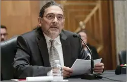  ?? JACQUELYN MARTIN — THE ASSOCIATED PRESS ?? Then-Census Bureau Director nominee Robert Santos, testifies before the Senate Homeland Security and Government­al Affairs committee on July 15, 2021, on Capitol Hill.