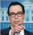  ??  ?? US Treasury Secretary Steven Mnuchin