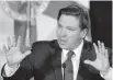  ?? JOE BURBANK Orlando Sentinel / TNS ?? Florida Gov. Ron DeSantis vowed to fight Disney’s “special privileges” after the company opposed a parental-rights bill because of its impact on LGBTQ youth.