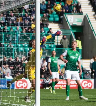  ?? ?? Ross Graham’s fine season continued with a goal at Easter Road