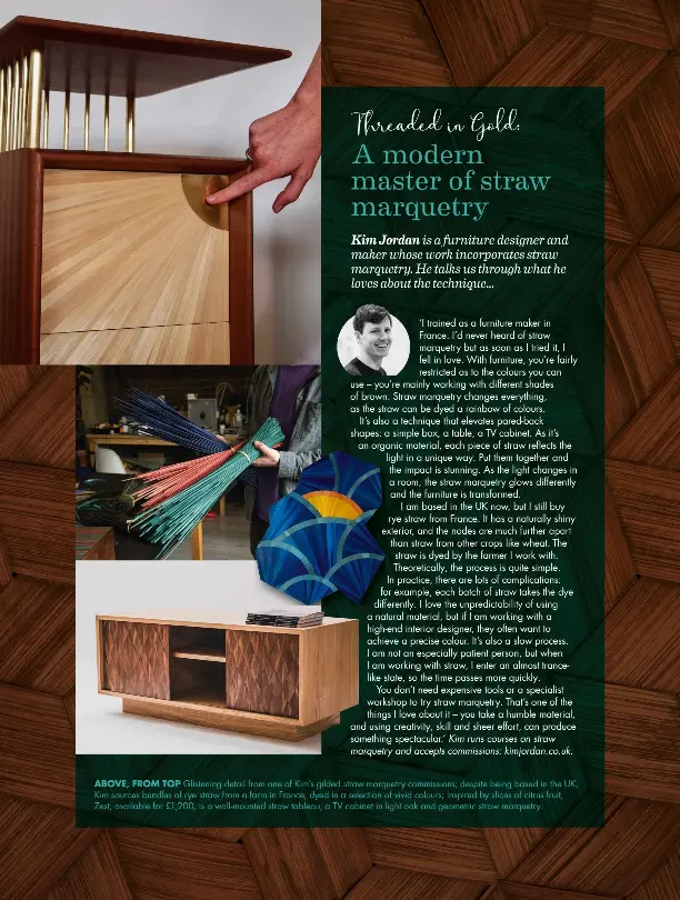 Threaded in Gold: A modern master of straw marquetry - PressReader