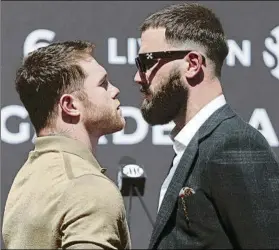  ?? FOTO: GETTY ?? ’Canelo’ Álvarez y Caleb Plant se enfrentan en busca de la historia