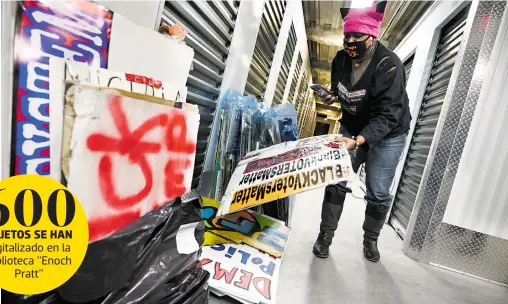  ?? OLIVIER DOULIERY/AFP ?? Miles de manifestan­tes dejaron en Washington carteles y propaganda­s que ahora serán parte de la historia