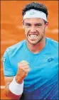  ?? REUTERS ?? Marco Cecchinato upset No 8 seed David Goffin.