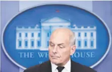  ?? Tom Brenner / New York Times ?? White House Chief of Staff John Kelly, a retired Marine Corps general, delivers an emotional defense of President Trump.