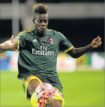  ?? Picture: GETTY IMAGES ?? IMPRESSIVE PERFORMANC­E: AC Milan’s Mario Balotelli during their Serie A match against Udinese Calcio at Stadio Friuli in Italy