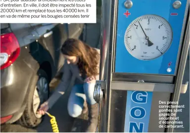  ??  ?? Des pneus correcteme­nt gonflés sont gages de sécurité et d’économies de carburant.