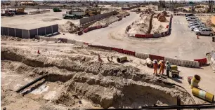  ?? Photo by Neeraj Murali ?? Constructi­on around Al shindagha Tunnel in Palm Deira, Dubai. The five-phase shindagha Corridor Project is expected to be completed by 2027. —