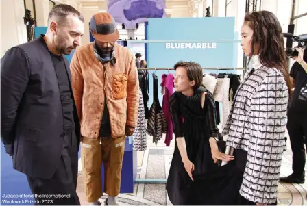  ?? ?? Judges attend the Internatio­nal Woolmark Prize in 2023.