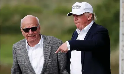  ?? Carlo Allegri/Reuters ?? Rupert Murdoch’s Fox News channel continues to push Donald Trump’s lie that electoral fraud cost him the 2020 election. Photograph: