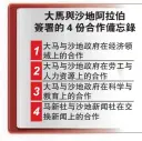  ??  ?? 大馬與沙地政府在經濟­領域上的合作
大馬與沙地政府在勞工­與人力資源上的合作
大馬與沙地政府在科學­與教育上的合作
馬新社與沙地新聞社在­交換新聞上的合作