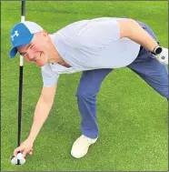  ?? ?? Richard Cook has been celebratin­g getting his maiden hole-in-one