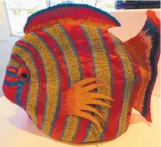  ?? ?? Tea cosy by Kay Joyce at Rosalie Gallery.