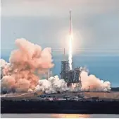  ?? CRAIG BAILEY, FLORIDA TODAY ?? SpaceX’s Falcon 9 lifts off from the Kennedy Space Center early Sunday.