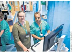  ??  ?? Staff at Addenbrook­e’s in Cambridge have found themselves on the NHS digital front line