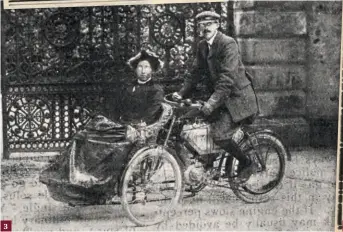  ??  ?? 1: The Mayfield Motor Trailer, 1902/3. Yours for just nine guineas.
2: Mr Wakeham’s trailer, with passenger
pedalling set. Possibly a hard sell to the prospectiv­e
passenger…
3: Canon Basil Davies and unamused looking passenger photograph­ed with
his machine and detachable forecar.
4: French built Avant
train motorcycle convertibl­e (forecar) attachment illustrate­d here fitted to a 1903 Werner, though could be fitted to many other makes. Imported into the UK by John Leonard, who also imported Werners to the UK. In some literature, Leonard claimed this attachment as his own, but it wasn’t.