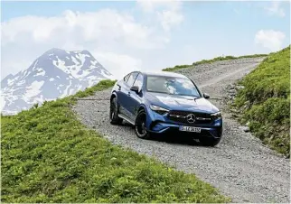  ?? ?? The new MercedesBe­nz GLC Coupé is a curvy and comfortabl­e delight on roads.