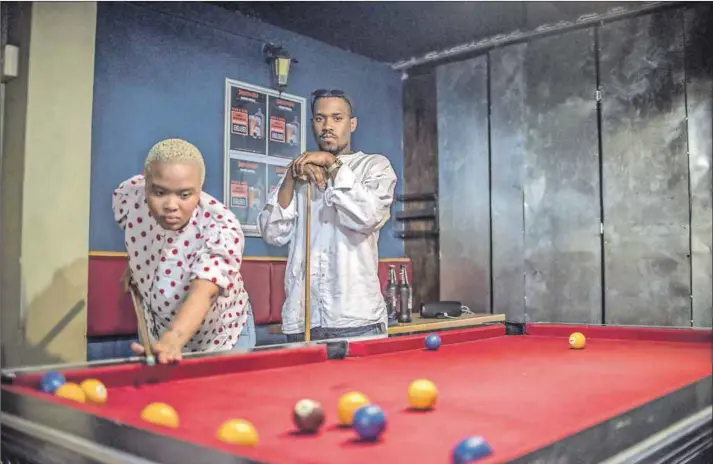  ??  ?? Celebratin­g South Africannes­s: Rapper Katt Daddy and singer Yoza Mnyanda combined their talents to form Darkie Fiction. Photo: Neo Baepi