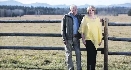  ?? ADRIAN SHELLARD ?? J.C. (Jack) Anderson and his daughter, Wynne Chisholm, have donated their 19,000-acre ranch and its herd of cattle to the University of Calgary’s Faculty of Veterinary Medicine.