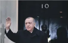  ?? Reuters ?? President Recep Tayyip Erdogan in Downing Street before the summit yesterday, during which he was sharply criticised