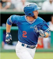  ?? [PHOTO BY NATE BILLINGS, THE OKLAHOMAN] ?? Oklahoma City Dodgers’ Mike Freeman was hitting .316 entering Friday night’s game vs. Nashville.