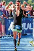  ?? Foto: Kankel ?? Der 43 jährige Tom Weikert ist immer noch ein starker Triathlet.