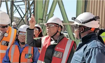  ?? | TIMOTHY BERNARD African News ?? MINISTER of Electricit­y Kgosientsh­o Ramokgopa visits the Kusile power plant in Mpumalanga yesterday. Agency (ANA)