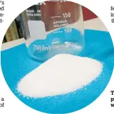  ?? Photo / Supplied ?? This Massey University laboratory photo shows salt from Te Kiri Gold water — 30g, or eight teaspoons.