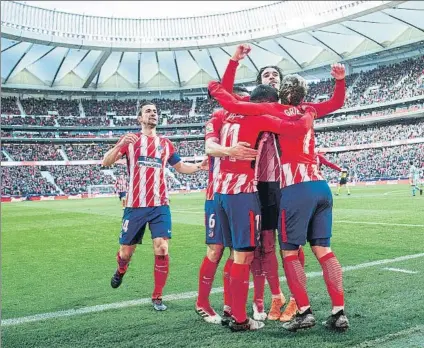  ?? FOTO: EFE ?? El Atlético de Madrid tiene el objetivo de levantar esta misma temporada un nuevo título, la Europa League