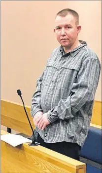  ?? ROSIE MULLALEY/THE TELEGRAM ?? Ryan Farrell is on trial in provincial court in St. John’s for reportedly attacking a woman he knew last fall at a bus stop shelter outside the Avalon Mall.