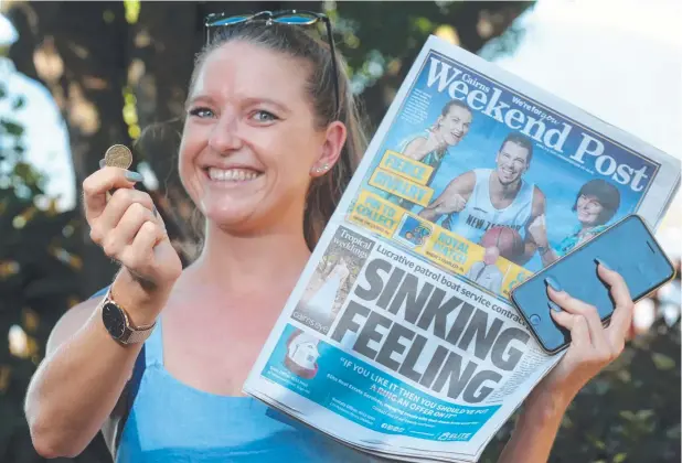  ?? Picture: STEWART McLEAB ?? BARGAIN: Emily Van de Linde is ready to take up the Cairns Post's $1 a day offer.