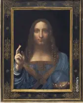  ??  ?? Léonard de Vinci (-) - Salvator Mundi, vers  - Huile sur panneau de noyer - , x , cm - Adjugé :  millions de dollars ( millions d’euros)