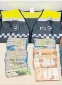  ?? IMAGEN CEDIDA POR LA POLICÍA LOCAL DE MÁLAGA ?? Los billetes intervenid­os.