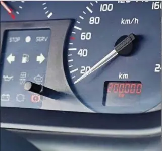  ??  ?? Be cautious about the mileage when buying a car - to start with check the service history.